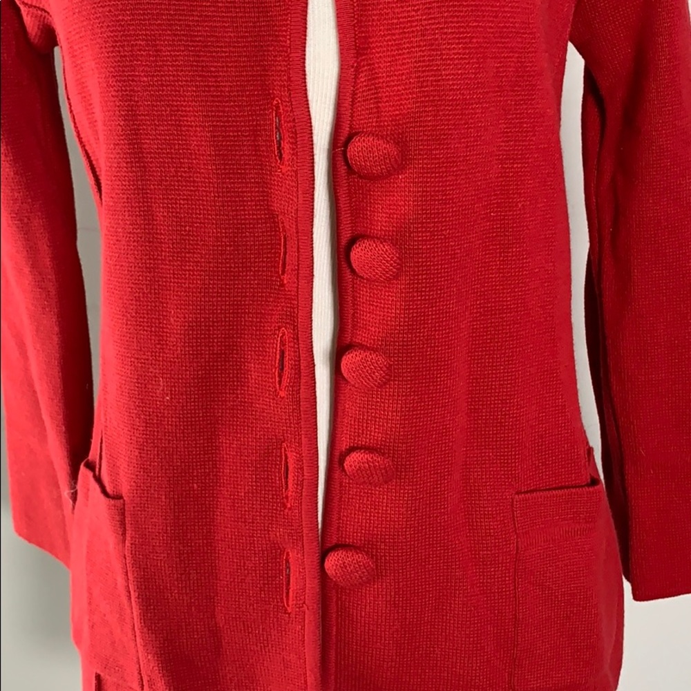Red sweater jacket - Picture 2 of 4